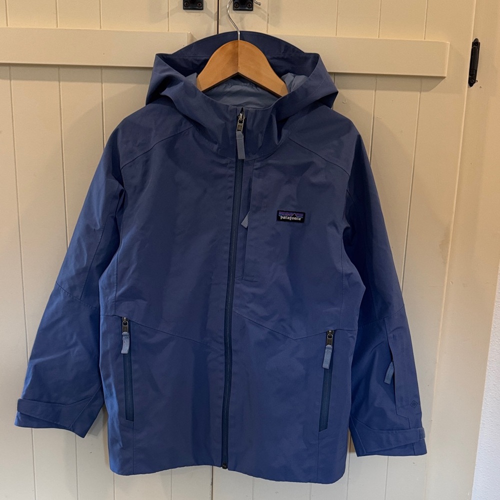Patagonia Kids Goretex Snowboard Ski Blue Storm Shift Jacket Medium 10 Yr Recco